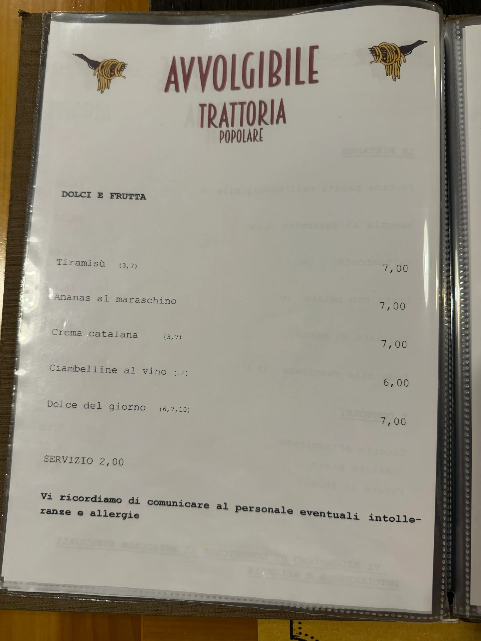 Trattoria L'avvolgibile - menu photos - 4