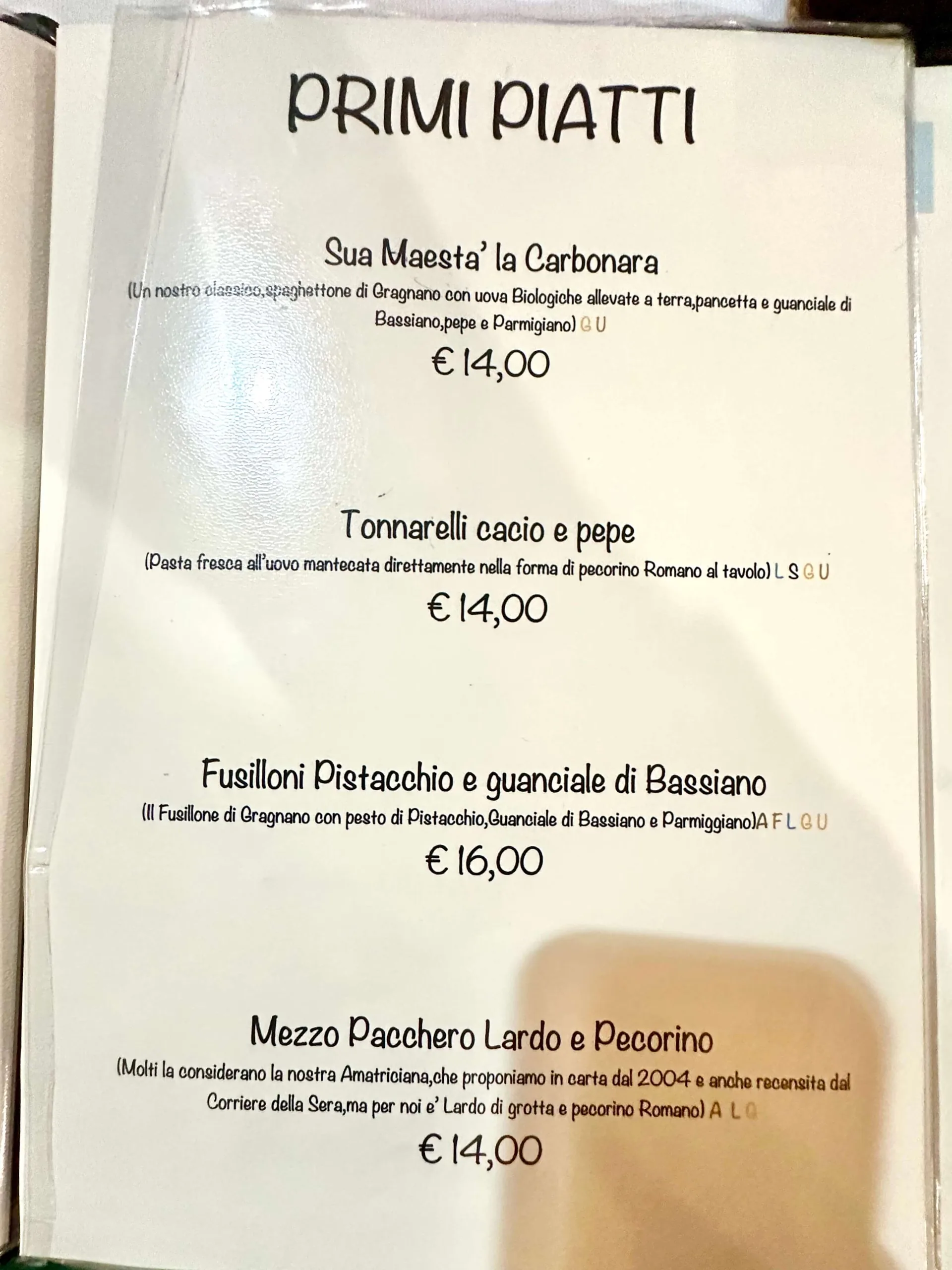 Trattoria Da Danilo - foto menu - 1
