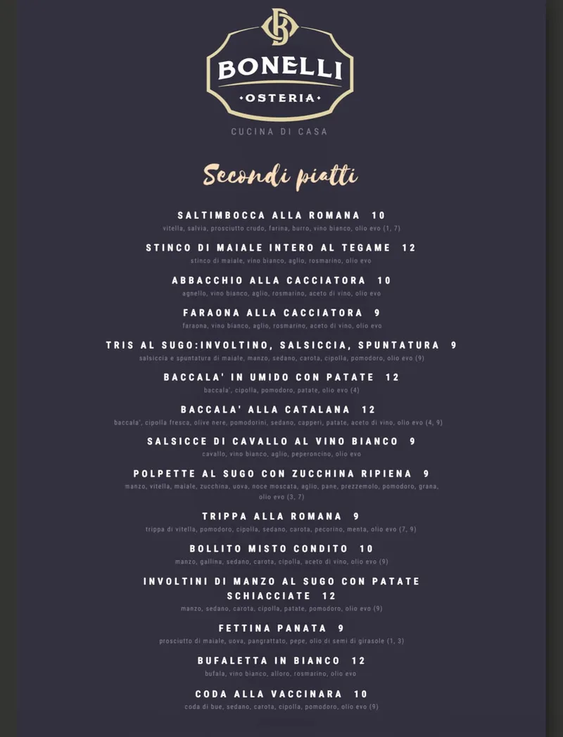 Osteria Bonelli - foto menu - 7