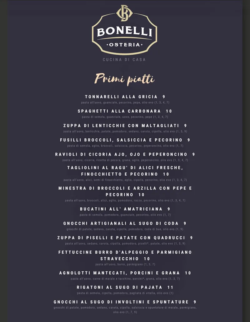 Osteria Bonelli - foto menu - 4