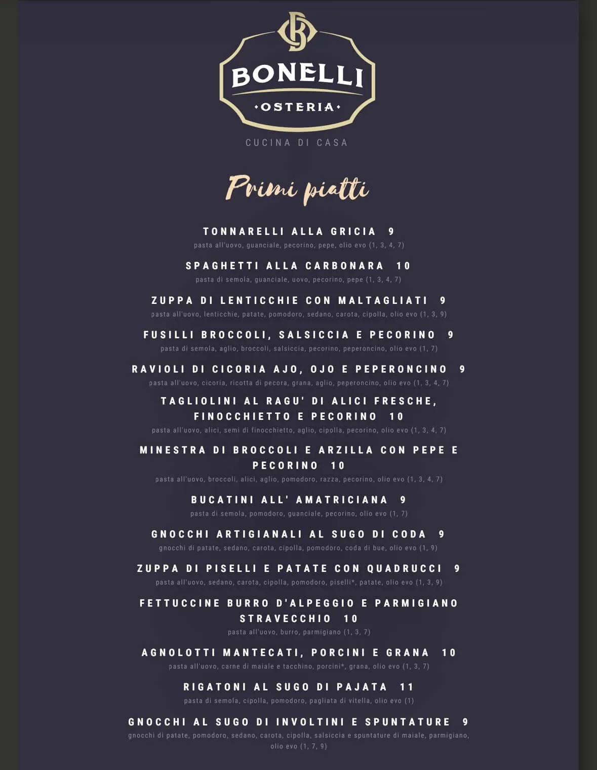 Osteria Bonelli - foto menu - 6
