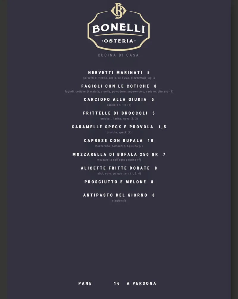 Osteria Bonelli - foto menu - 6