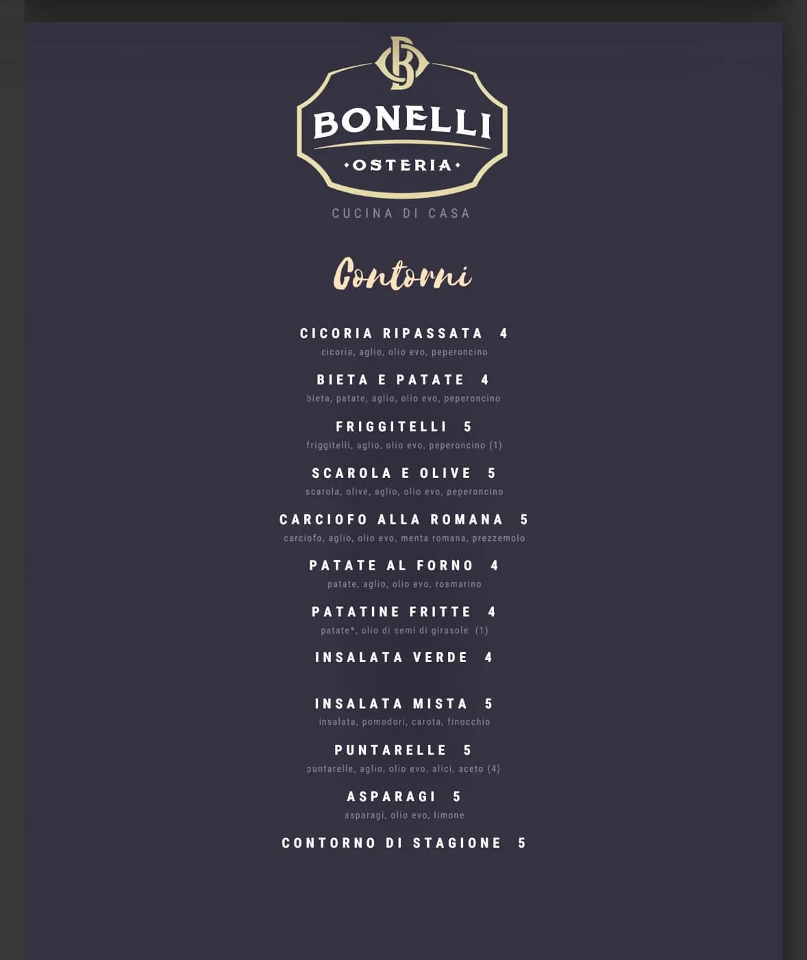 Osteria Bonelli - foto menu - 5