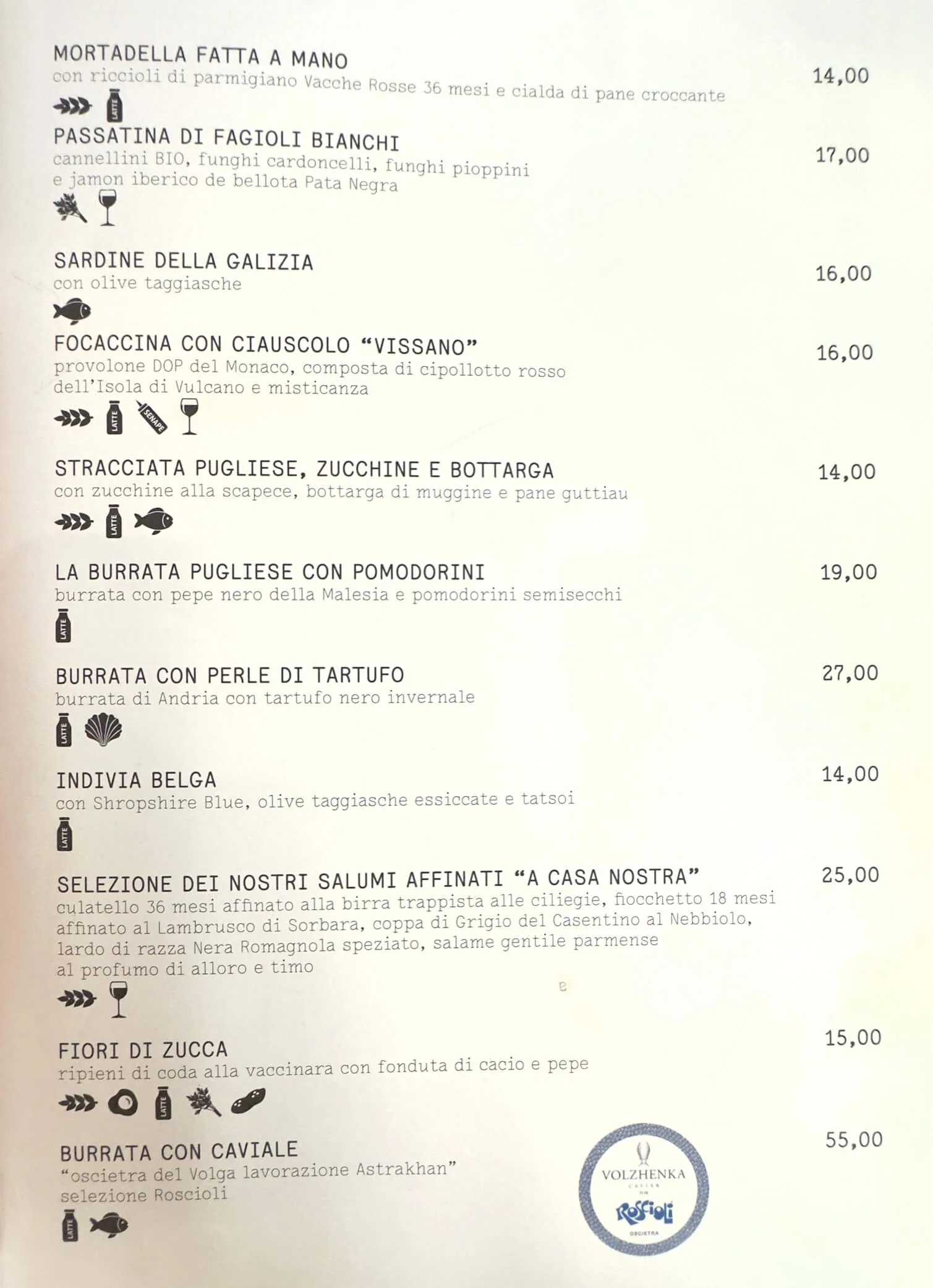 Roscioli Salumeria con Cucina - foto menu - 3