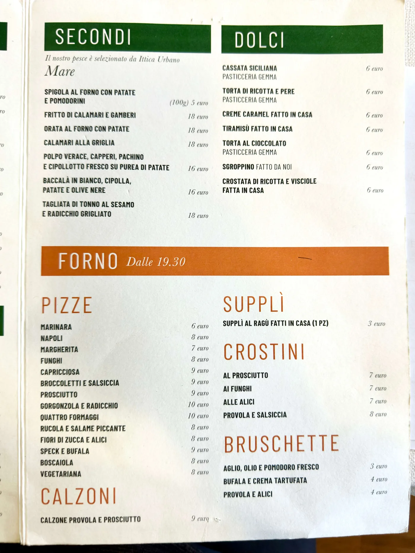 Taverna Cestia - menu photos - 1