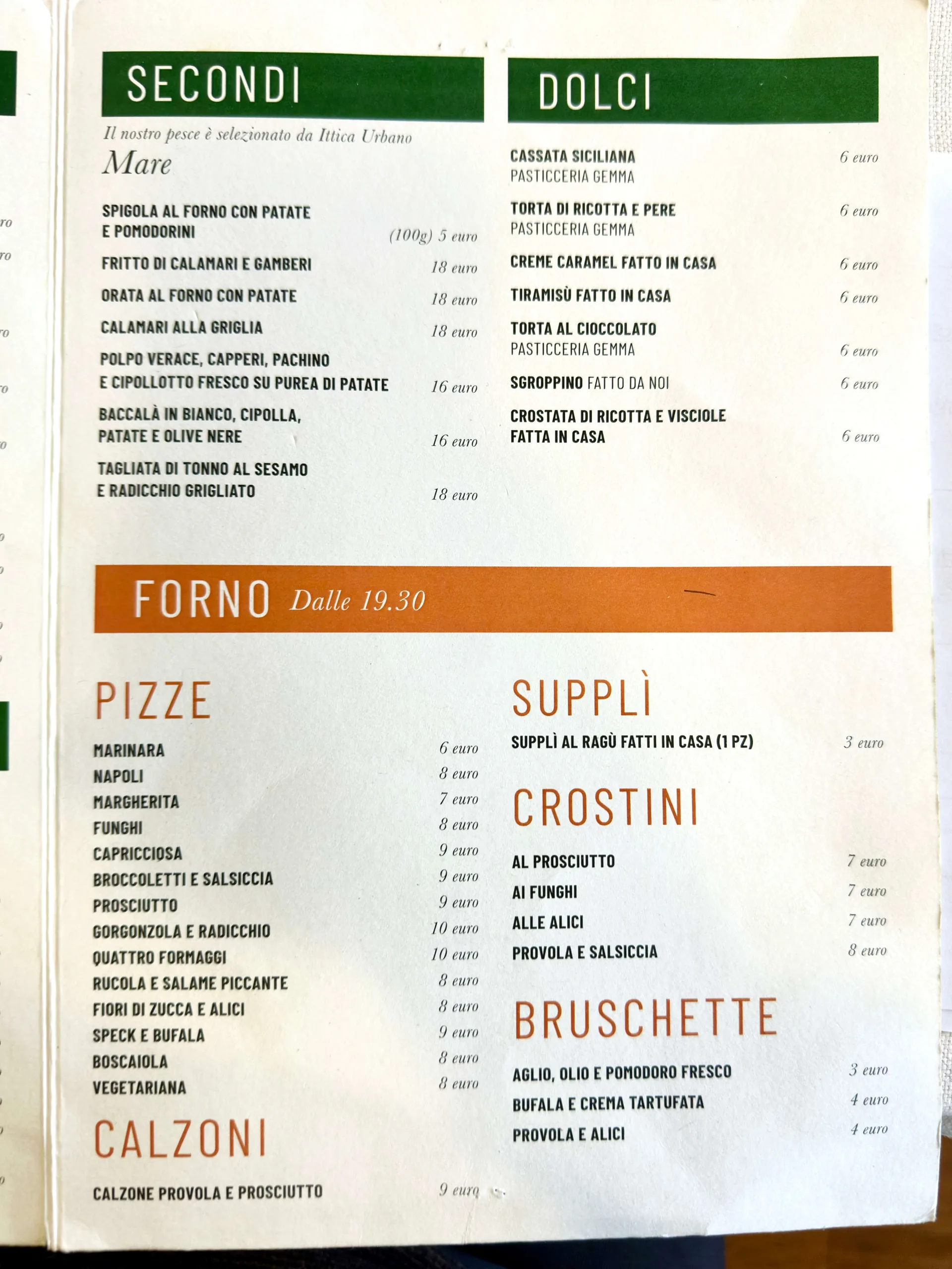 Taverna Cestia - photos du menu - 1