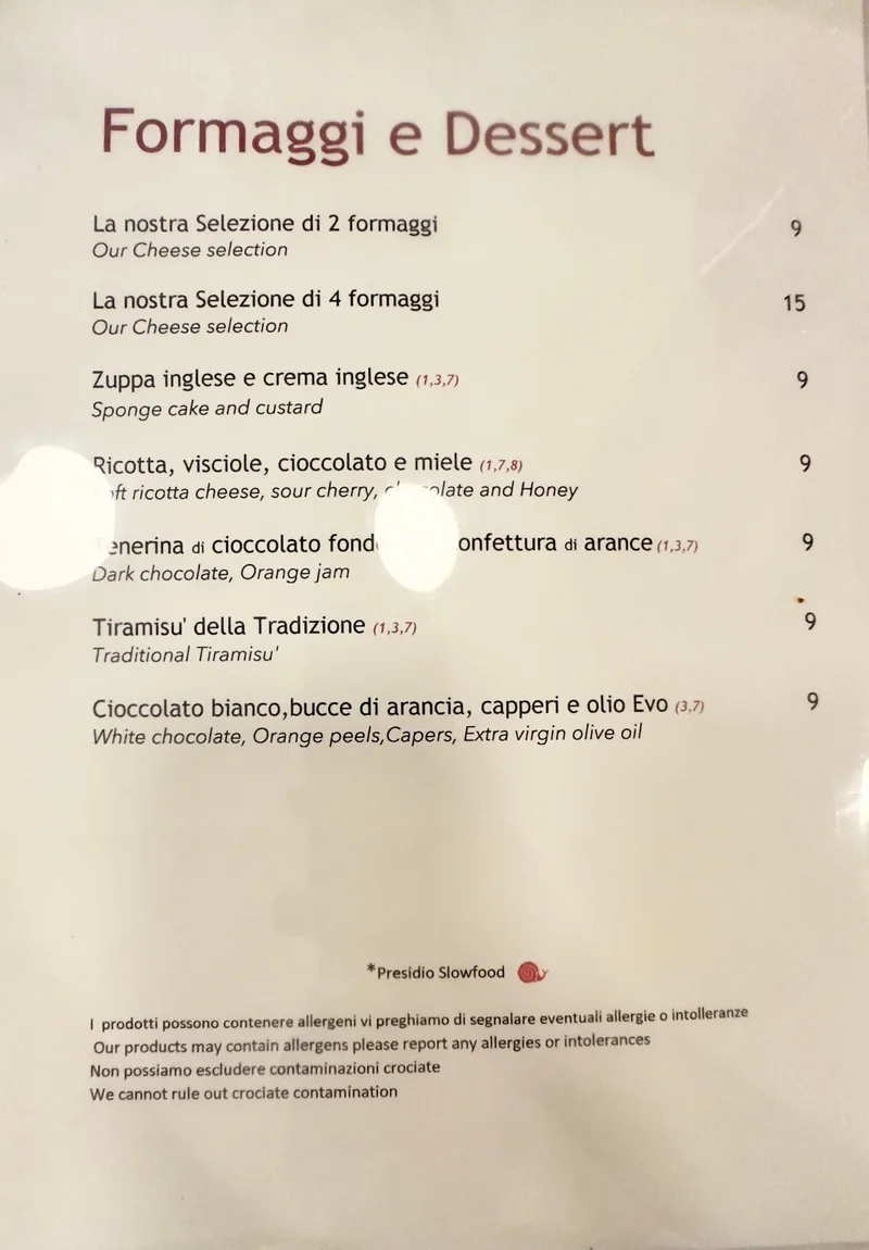 L'Arcangelo - photos du menu - 5 L'Arcangelo - photos du menu - 5