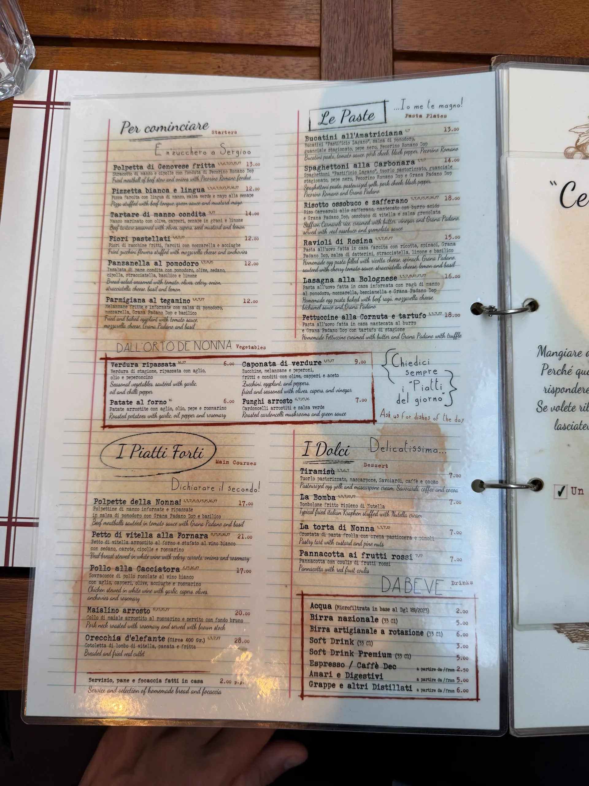 Rosina Cucina di Casa - foto menu - 2