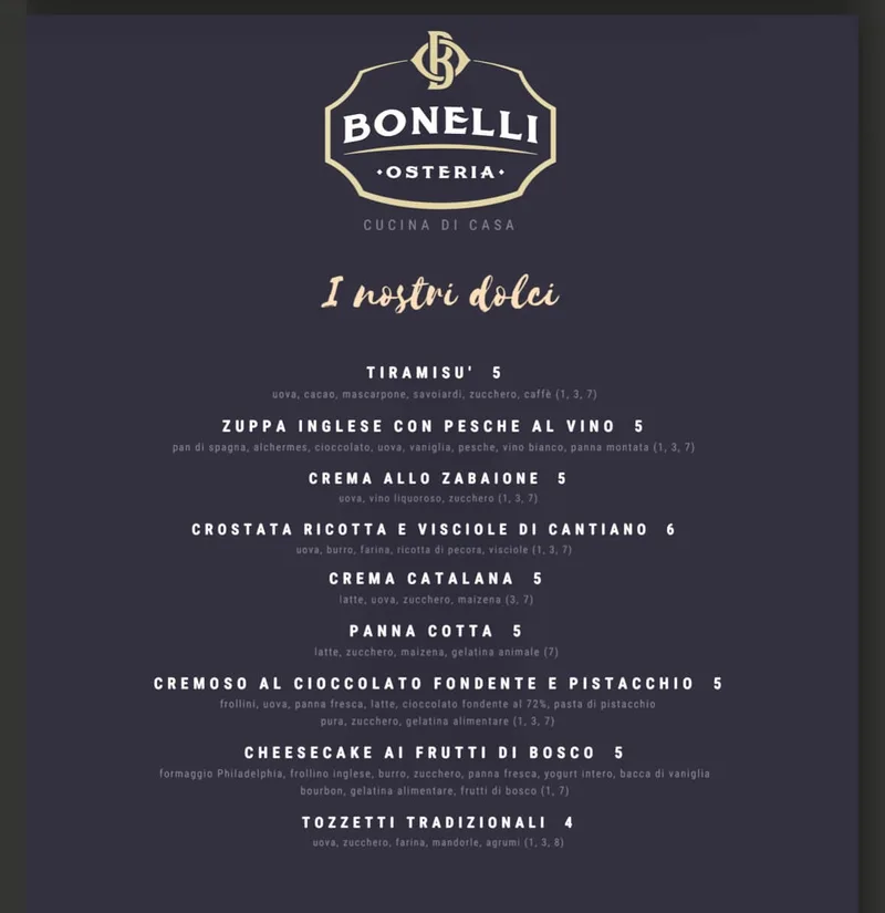 Osteria Bonelli - foto menu - 8