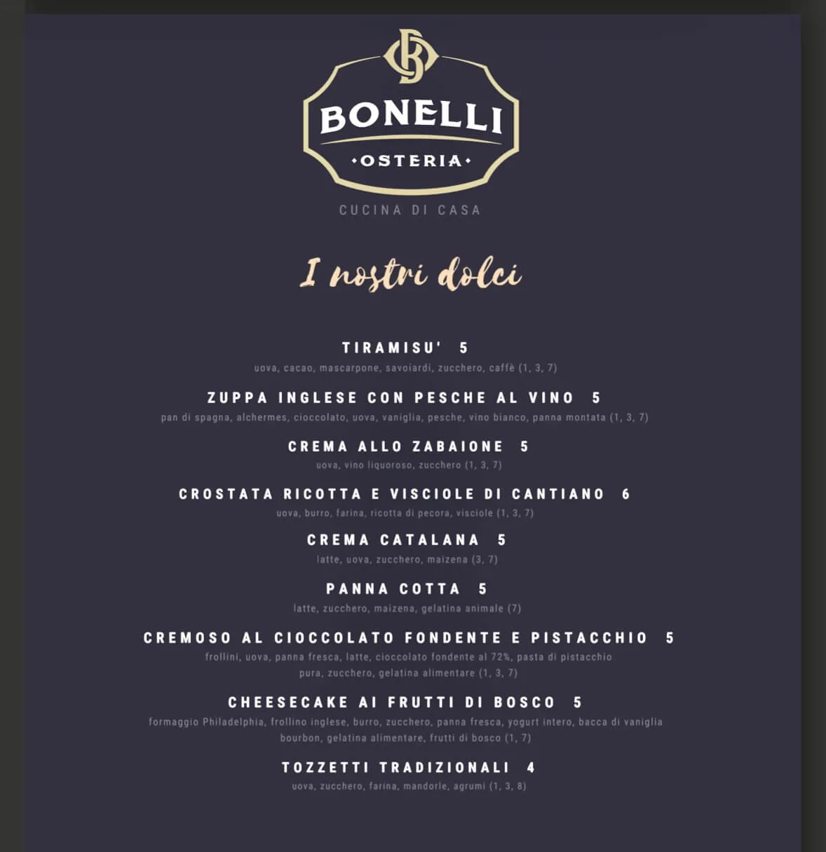 Osteria Bonelli - foto menu - 11