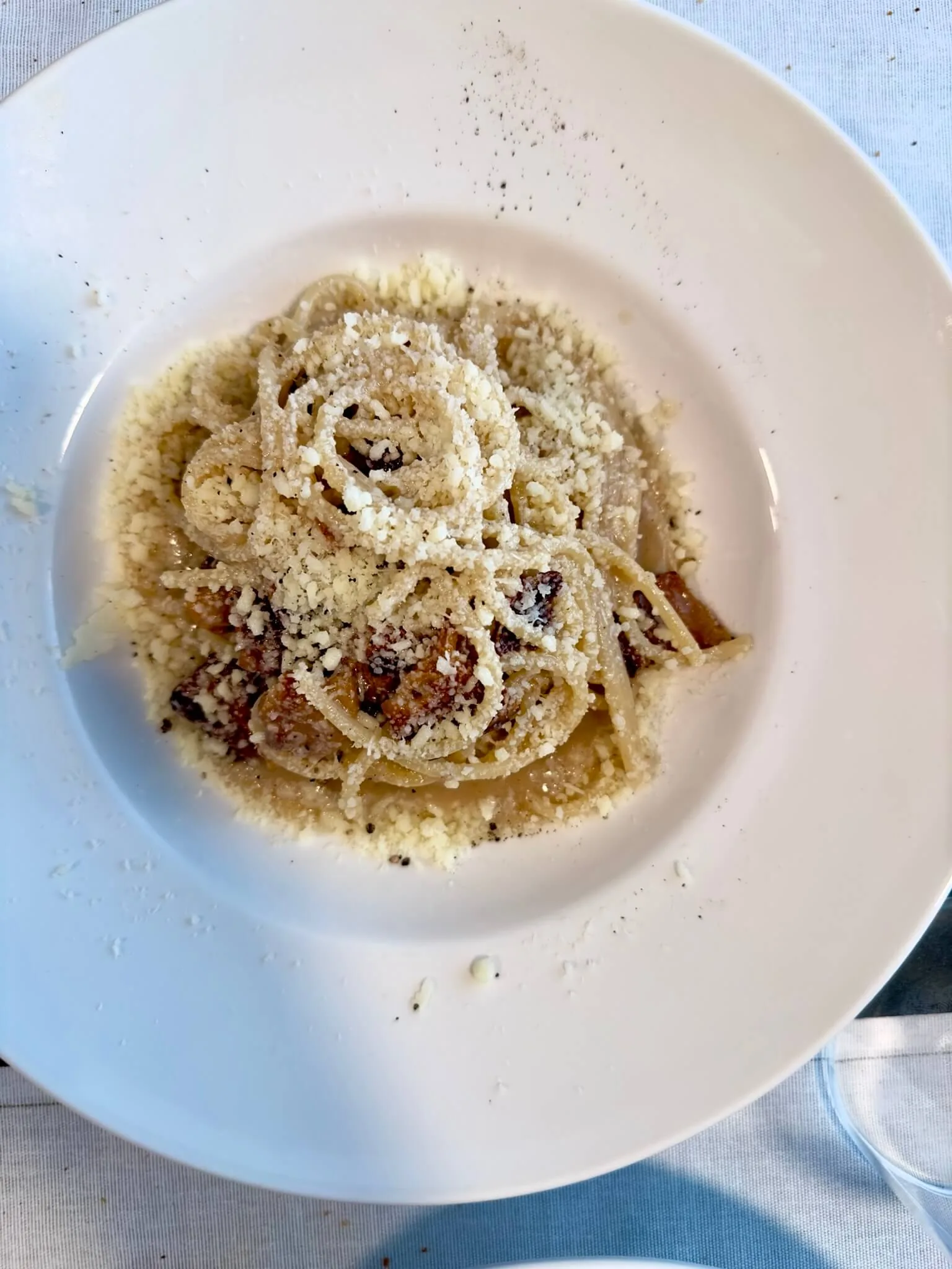 Pasta Gricia en Cesare al Pellegrino en Roma