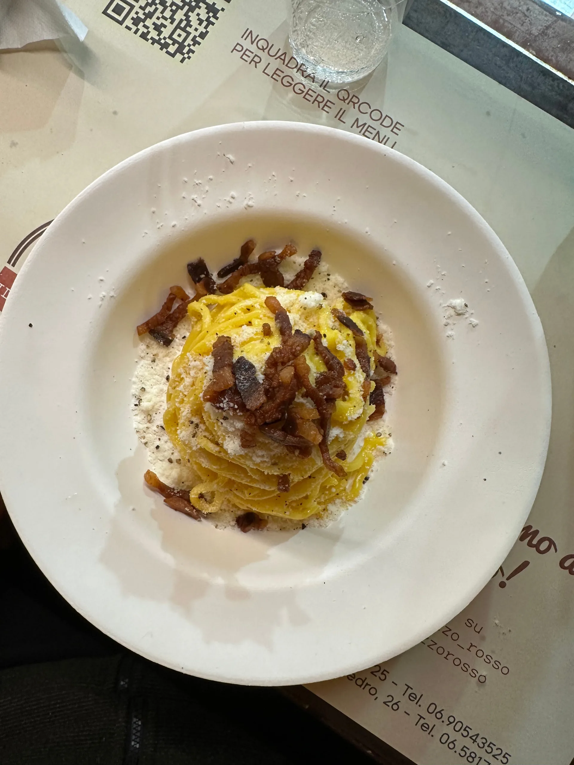 Carbonara at Il maritozzo Rosso in Rome