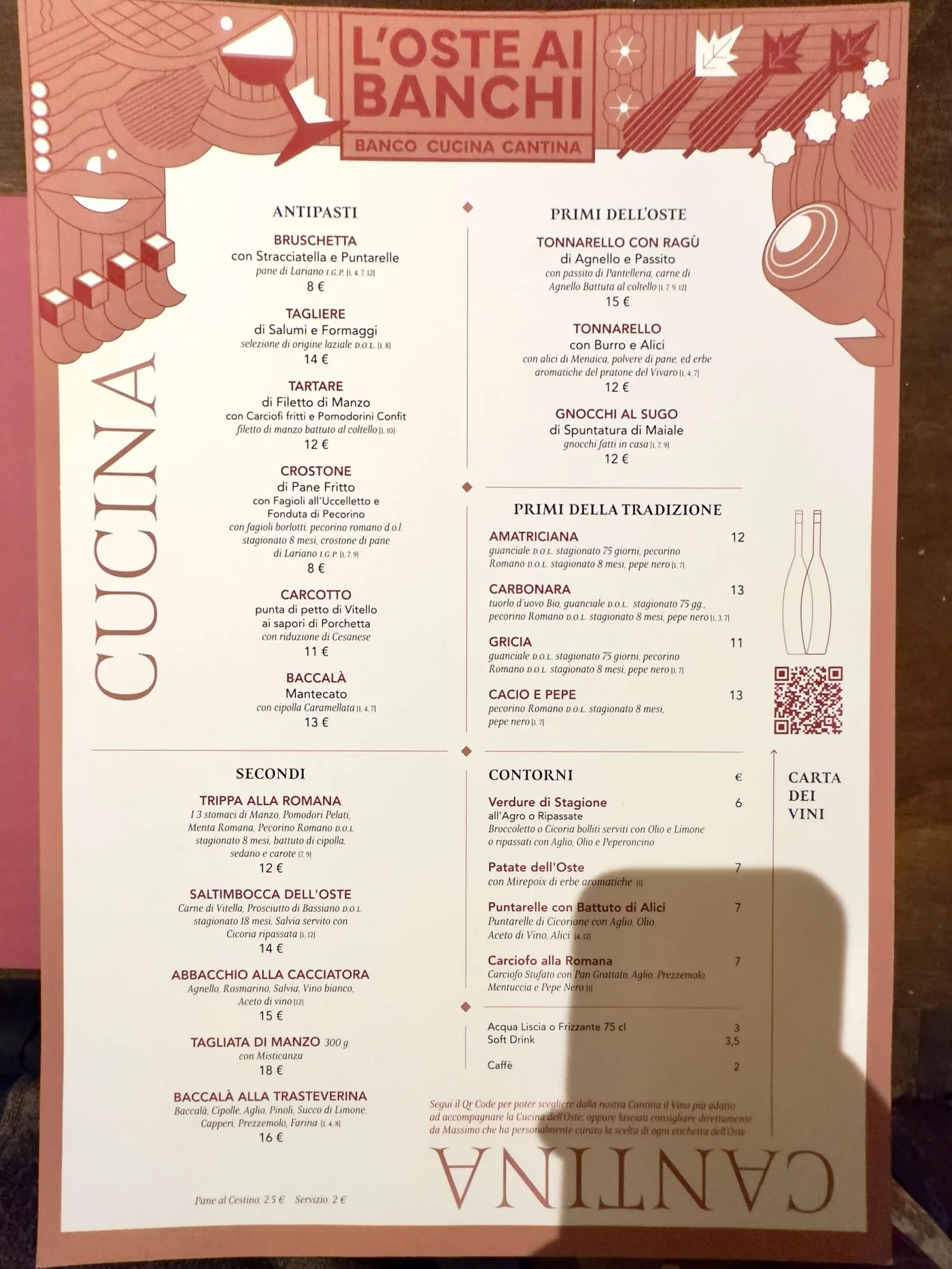 L’oste ai banchi - menu photos - 2