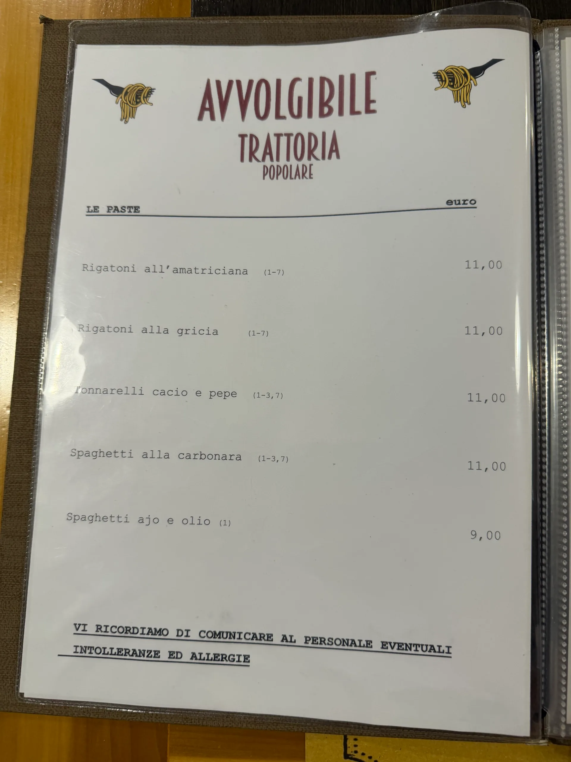 Trattoria L'avvolgibile - menu photos - 2