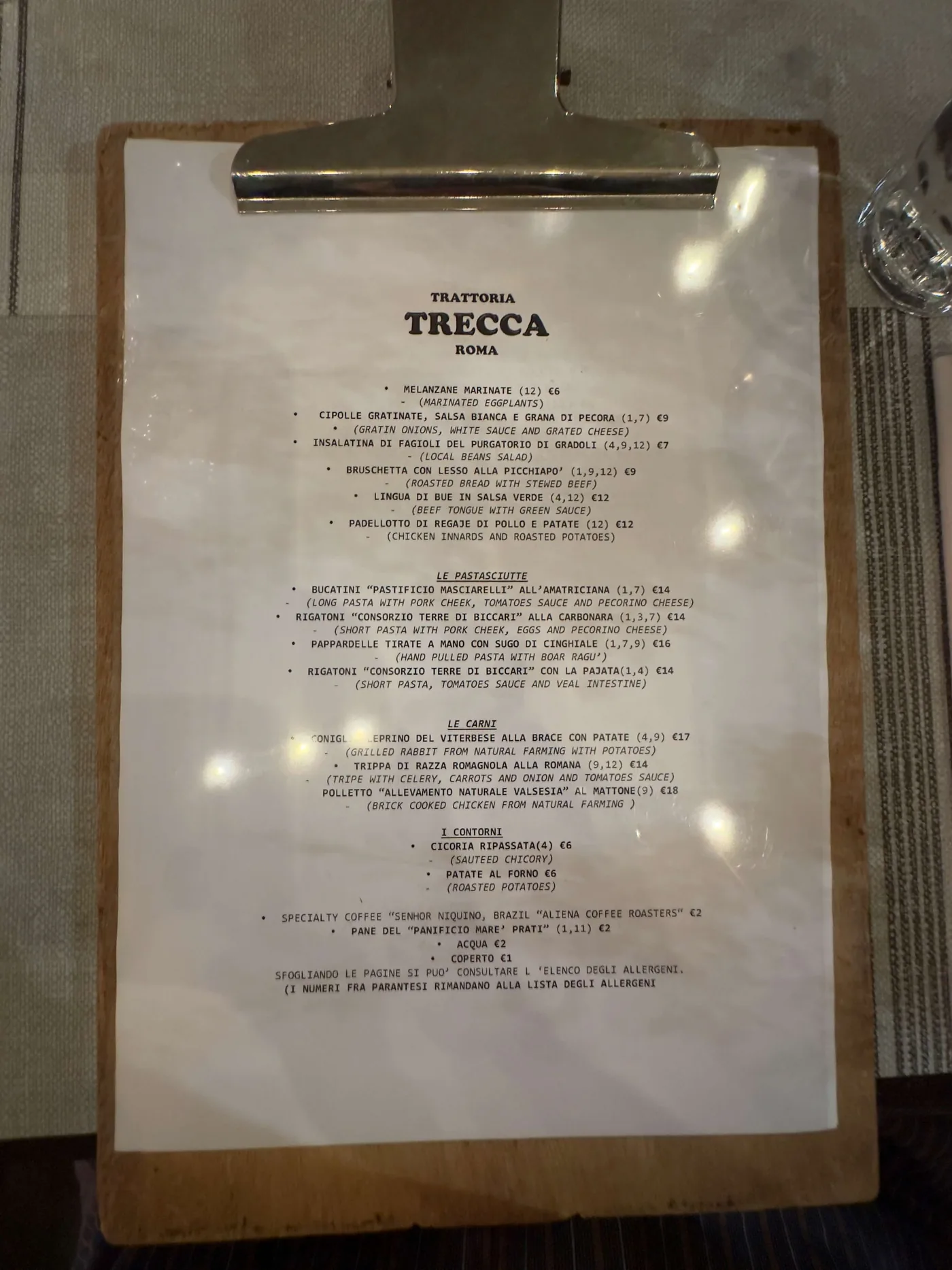 Trecca - menu photos - 1