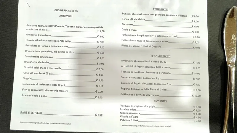 Cucineria Duca Re - मेनू की तस्वीर - 2