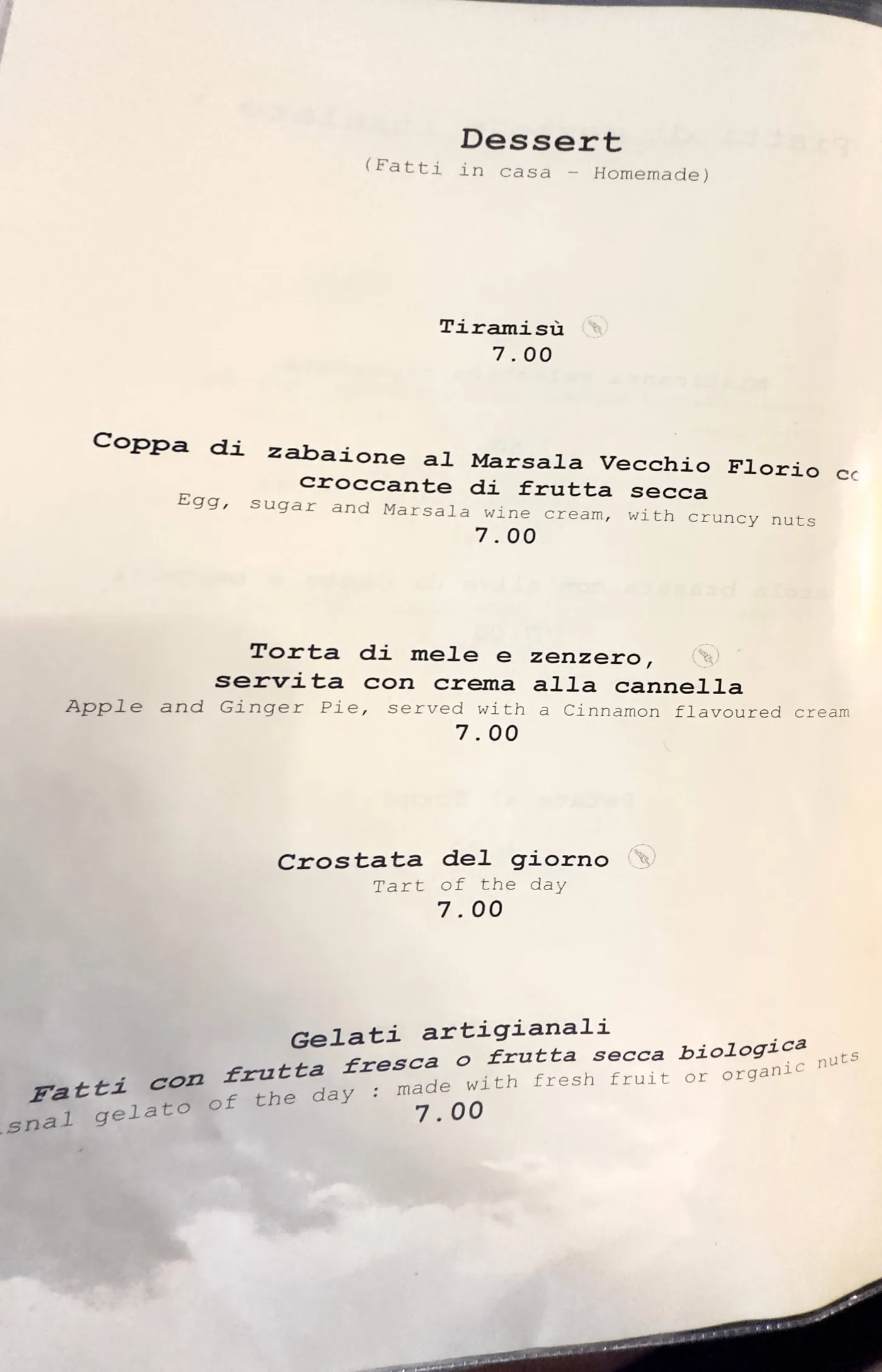 Hosteria Grappolo D'Oro - menu photos - 5