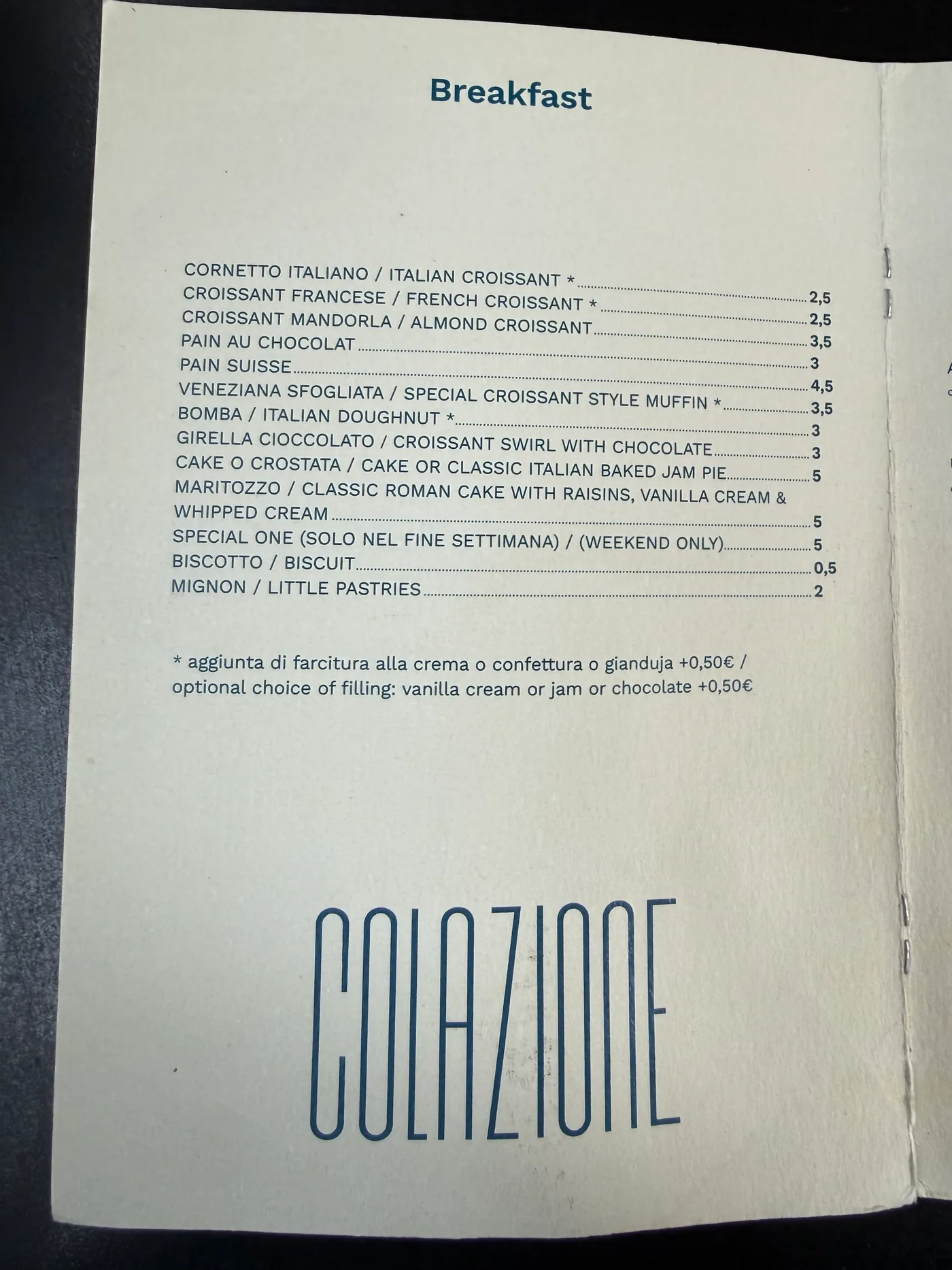 Casa Manfredi - menu photos - 3