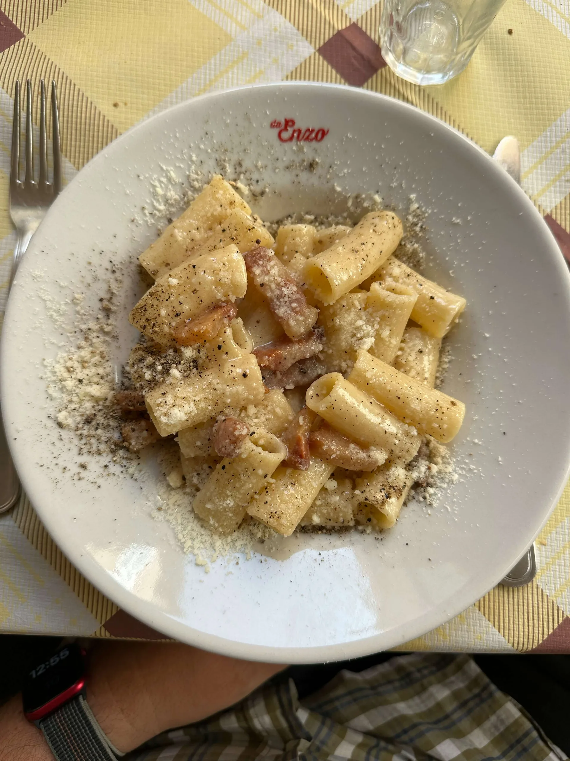 Pasta alla Gricia di Trattoria Da Enzo al 29 di Roma