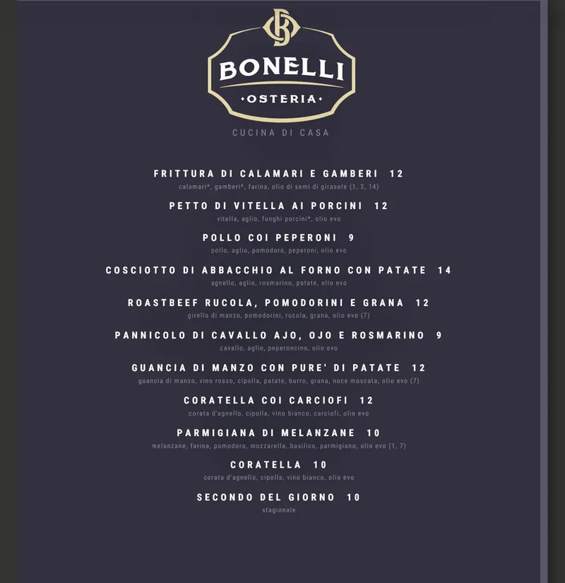 Osteria Bonelli - foto menu - 3