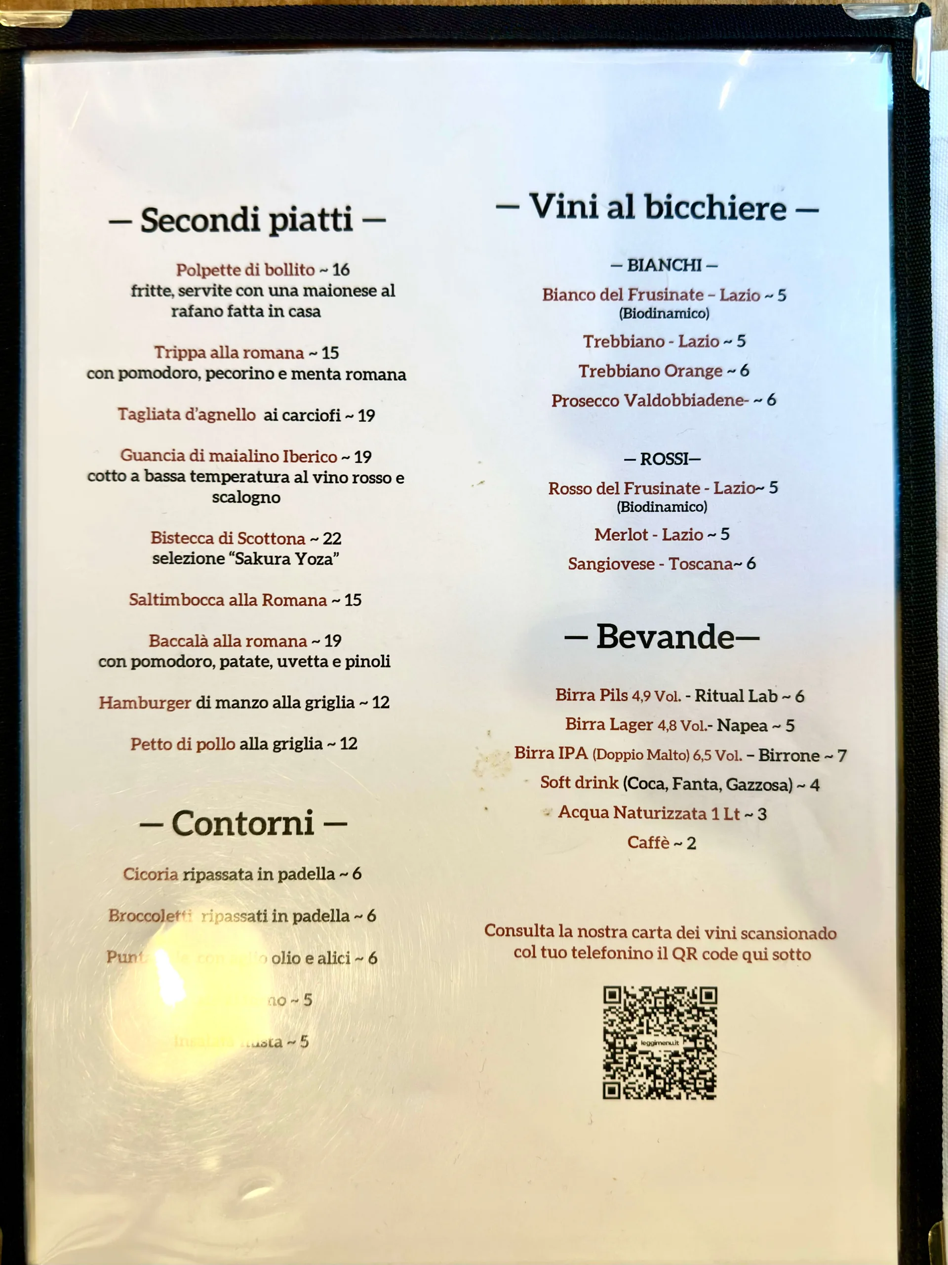 Osteria Fratelli Mori - photos du menu - 2