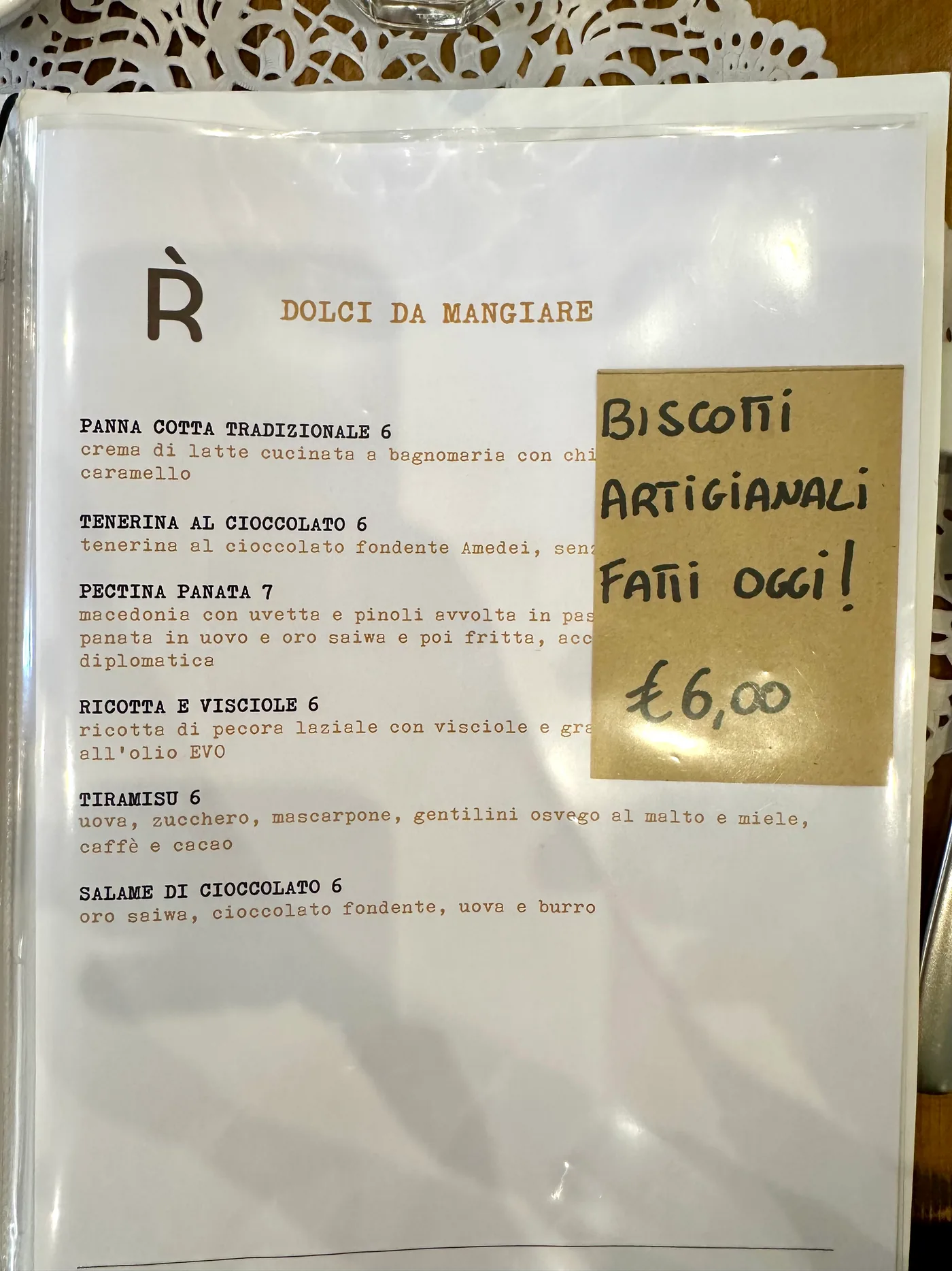 Romanè - menu photos - 1