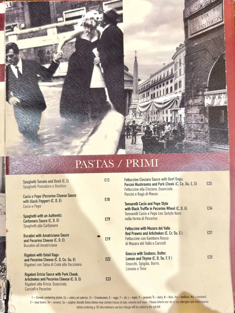 Osteria Romana - मेनू की तस्वीर - 2 Osteria Romana - मेनू की तस्वीर - 2