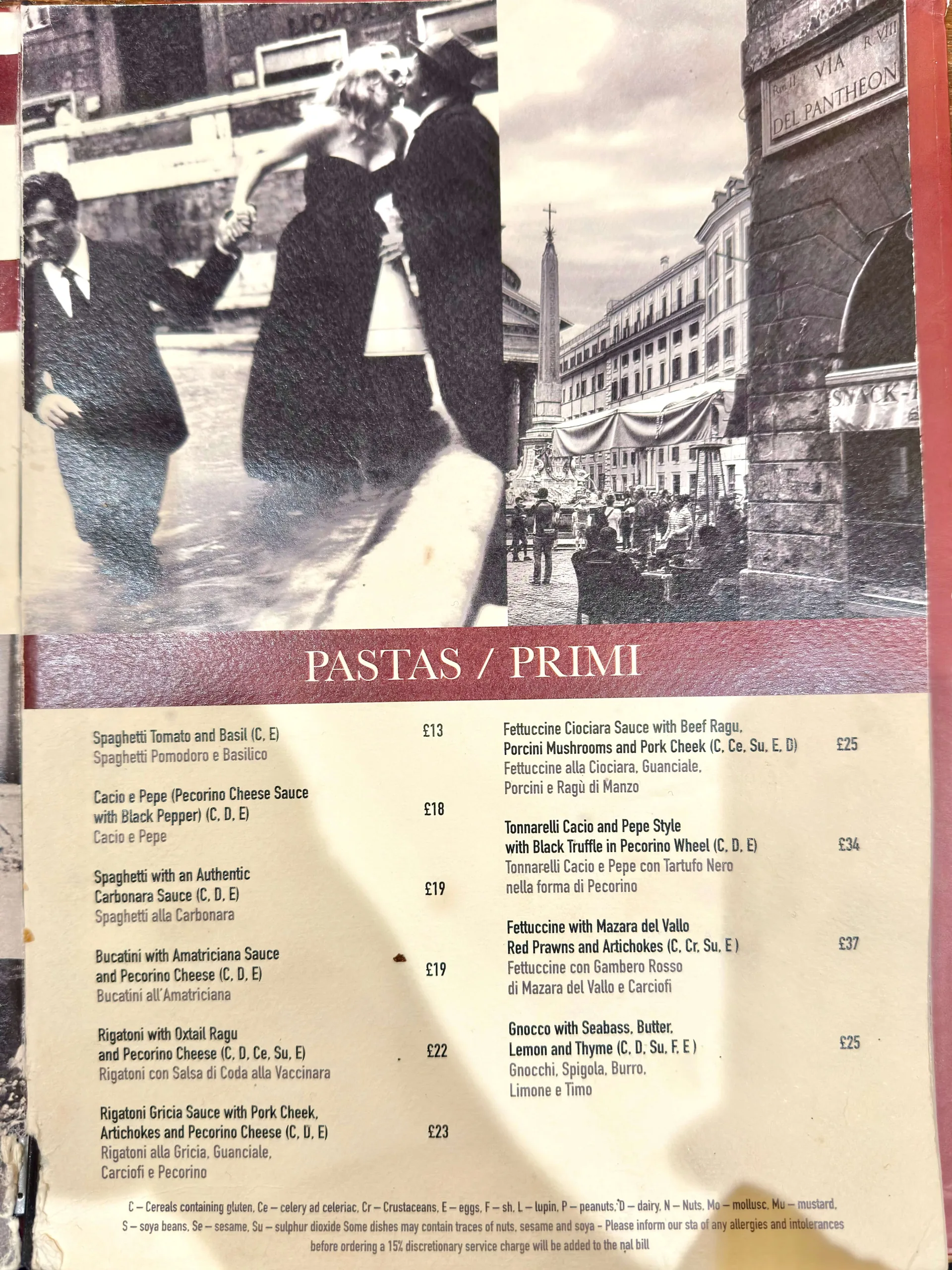 Osteria Romana - menu photos - 2