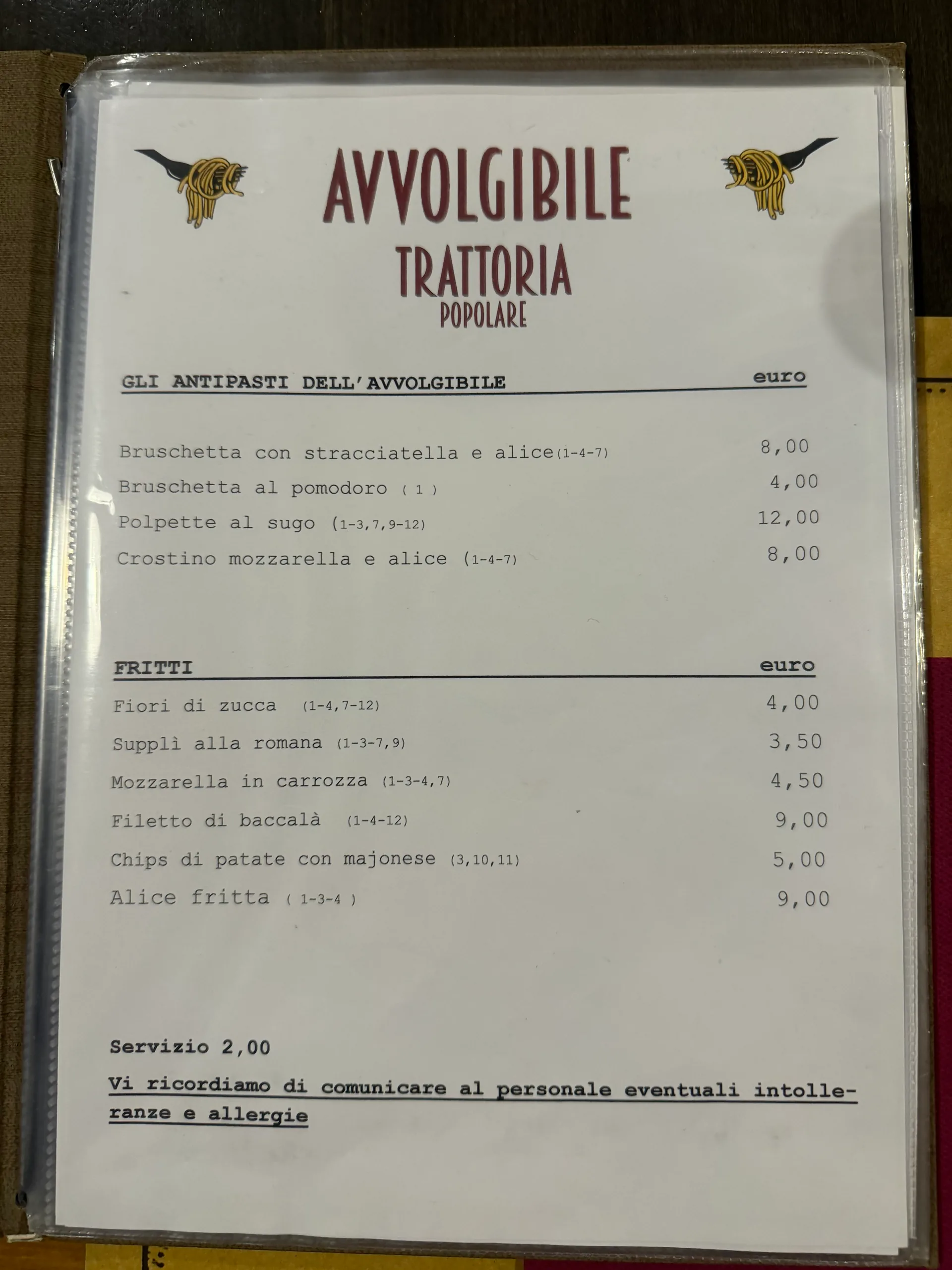 Trattoria L'avvolgibile - menu photos - 1