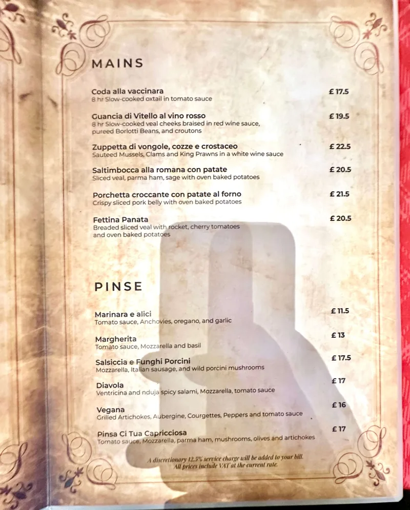 Ci Tua Osteria Romana - मेनू की तस्वीर - 4