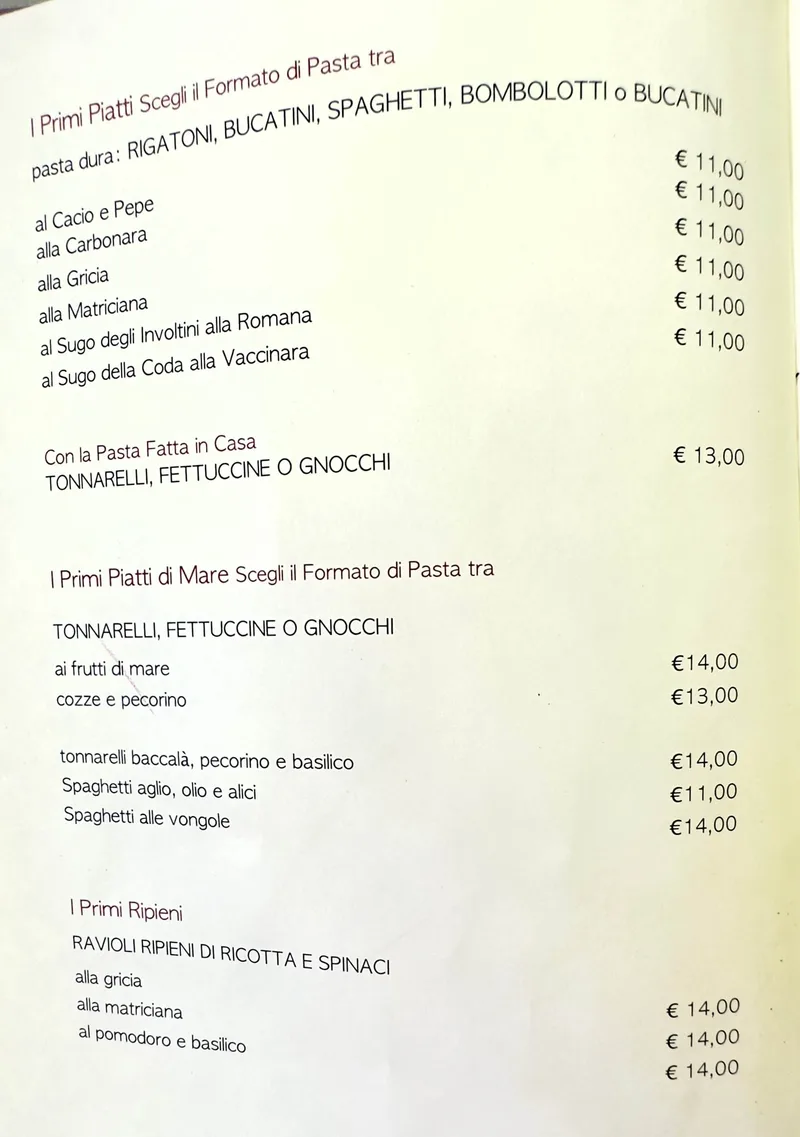 Da Cesare al Casaletto - menu photos - 3