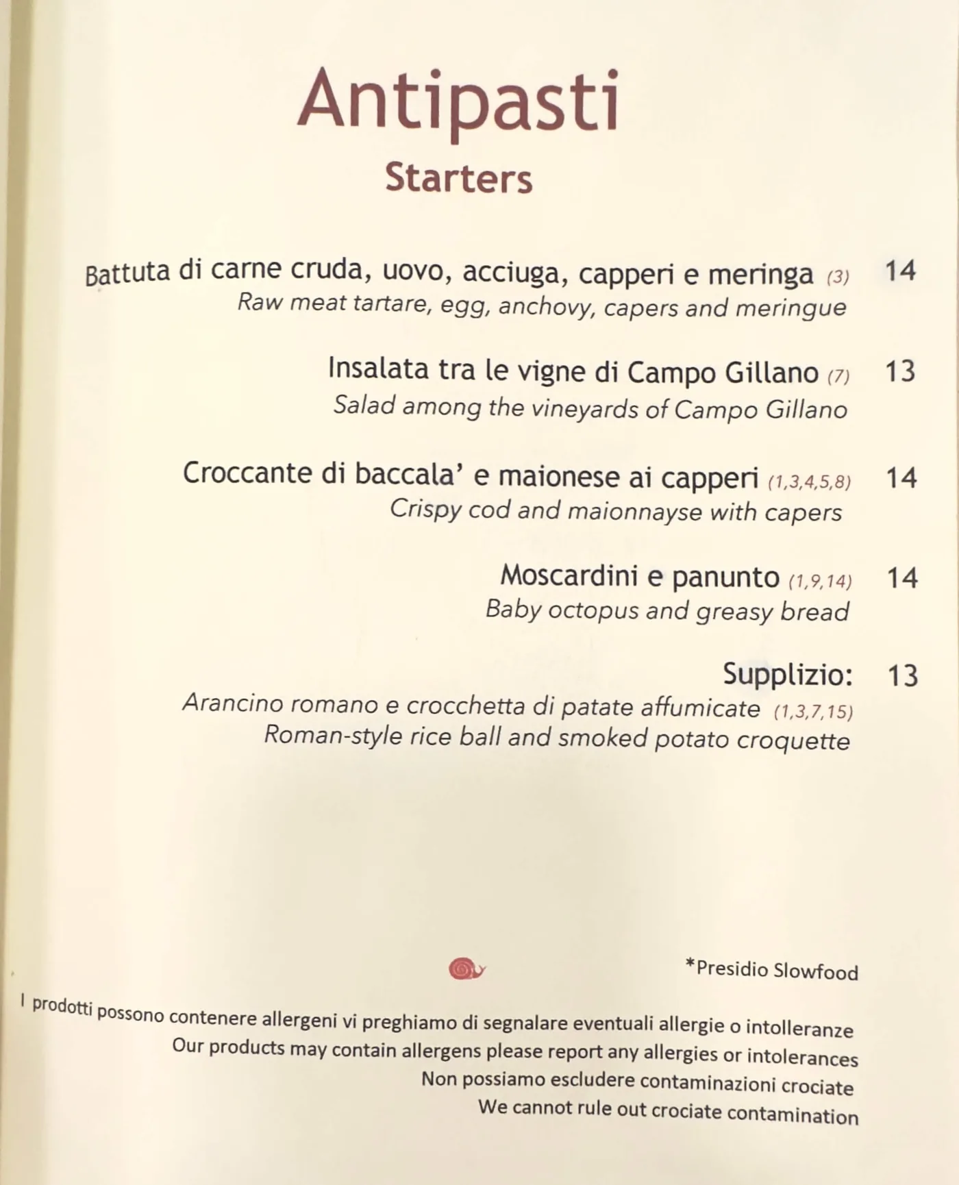 L'Arcangelo - menu photos - 1