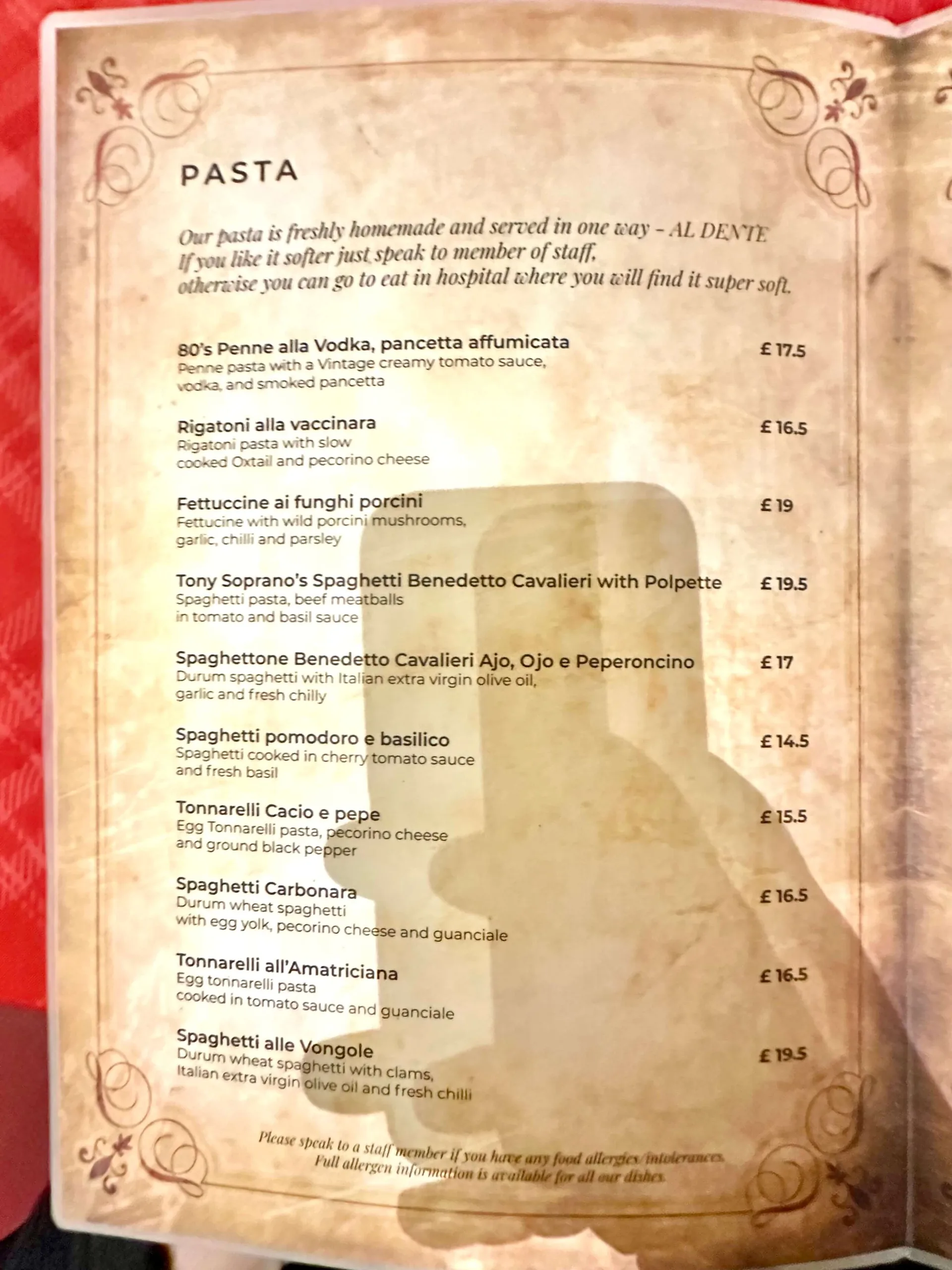 Ci Tua Osteria Romana - menu photos - 3