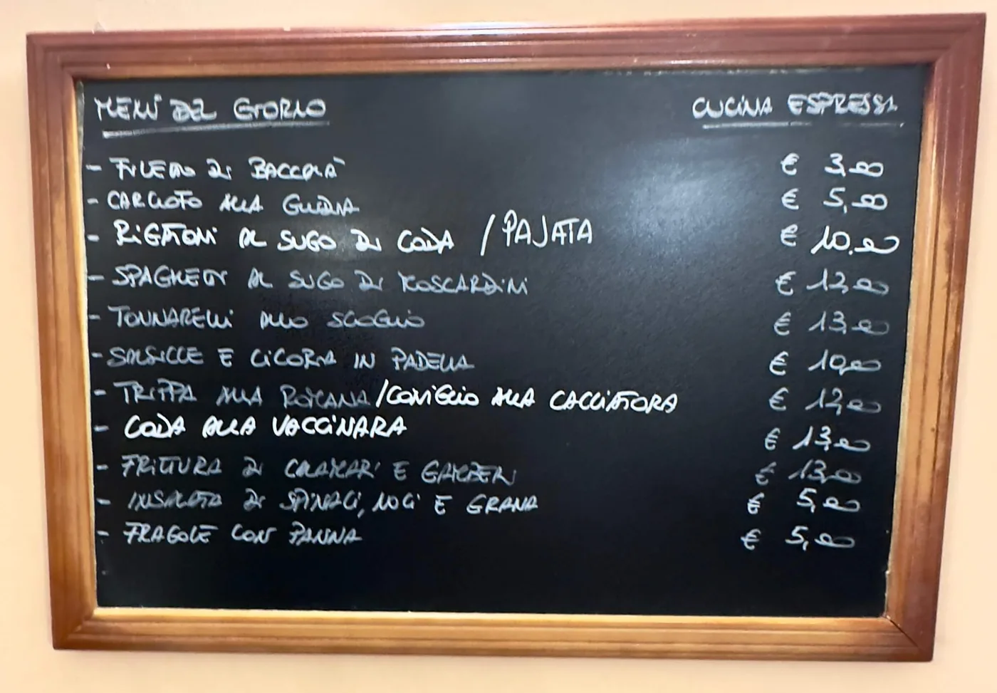 Hostaria La Casetta - menu photos - 3