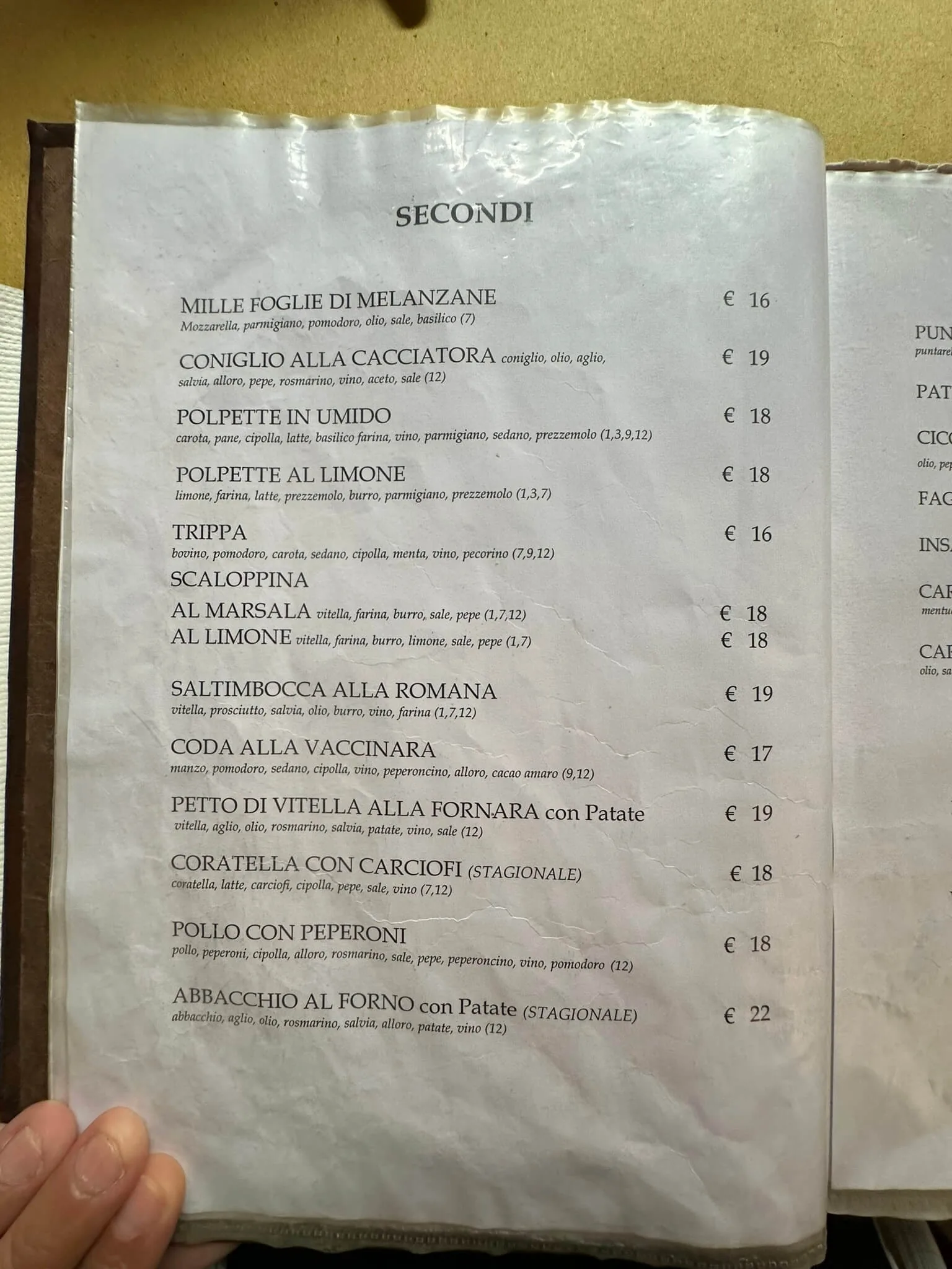 Osteria da Fortunata - photos du menu - 4
